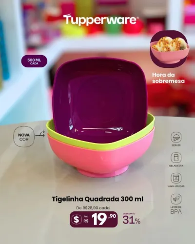 Tigelinhas 300 ml Tupperware 