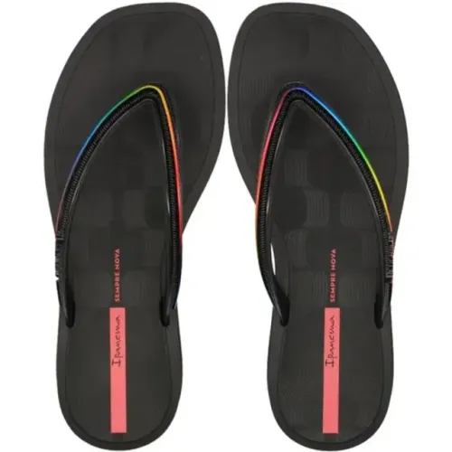 Chinelo Infantil Meninas Arco Íris Detalhe Ipanema Glow Preto 27399BS205