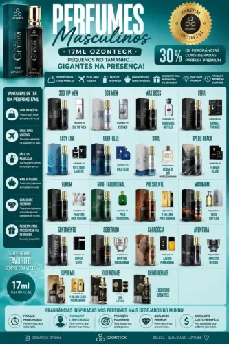 PERFUMES 17 ML REVENDA @PARTIR R$ 15,00