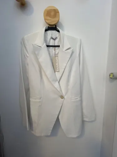 Blaser forrado branco