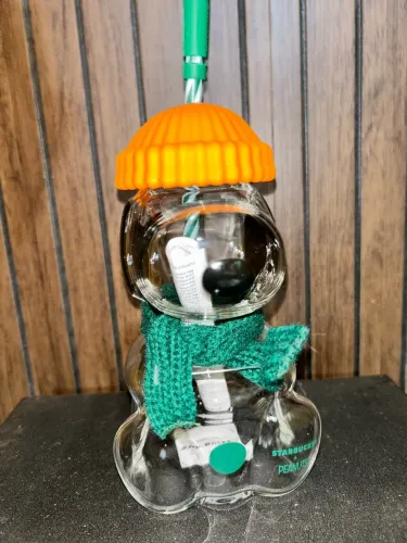 Snoopy starbucks copo de vidro