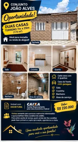 Casa no conjunto João Alves/ 220 aceita proposta 