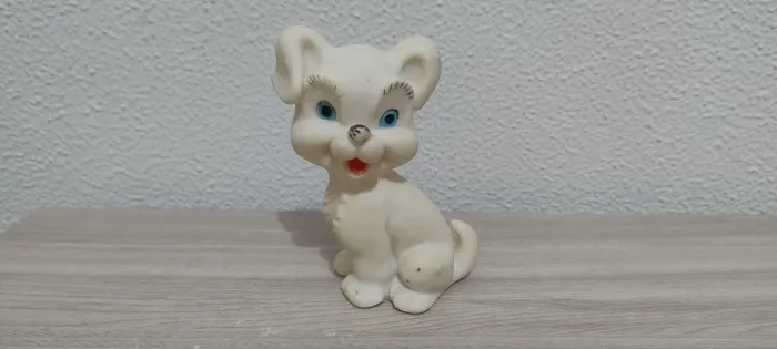 Antigo Cachorrinho de vinil com apito - Anos 80