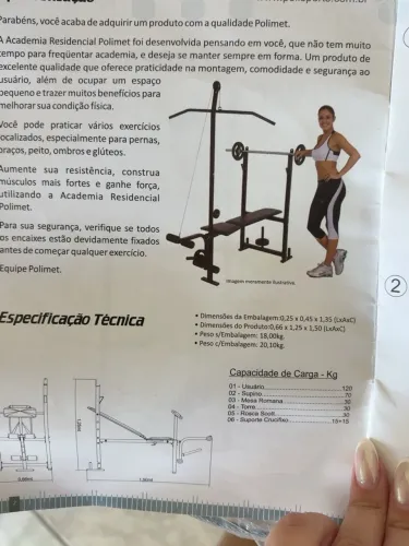 ? Academia Residencial Polimet Completa + 60 kg de Anilhas ? R$ 2.300.