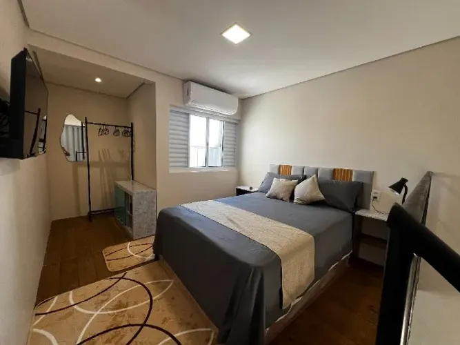 Loft/kitnet com mezanino Mobiliado