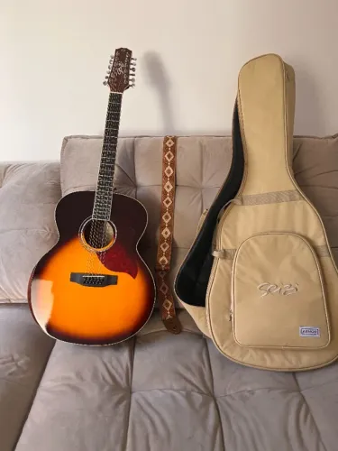 Violão novo Elétrico Seinz 12 cordas Neo Shogun Kaizen Com Bag afinador recarregável