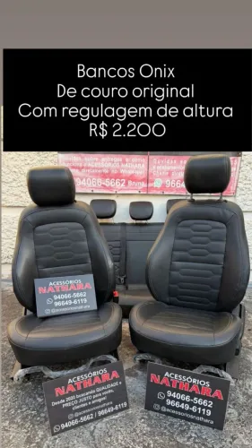 Bancos Onix couro original com regulagem de altura 
