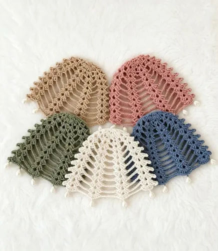 Toucas Headpiece de crochê lindas!