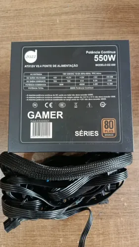 Fonte Gamer Dazz rop 550w 80 plus bronze