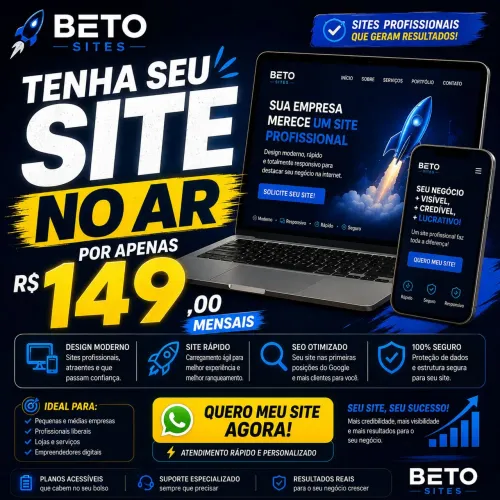 Seu site no ar
