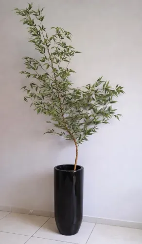 Planta Permanente Tipo Eucalipto 2m com Vaso alto Decorativo