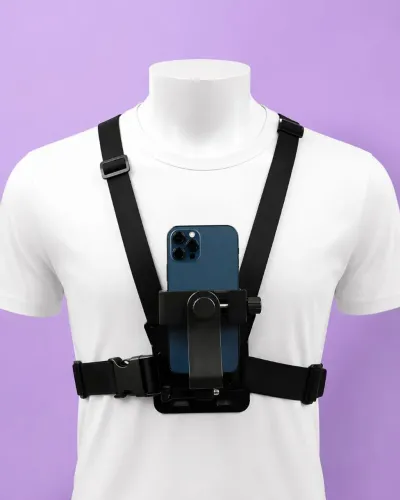 Suporte De Peito Para Celular Moto Bicicleta Esportes