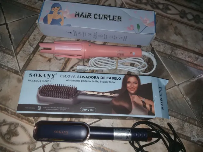 Kit escova alisadora + babyliss