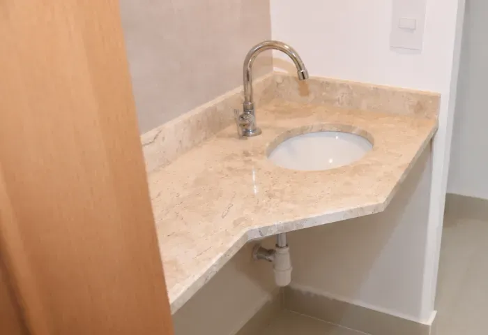 Pia para Lavabo Mármore Bege Bahia