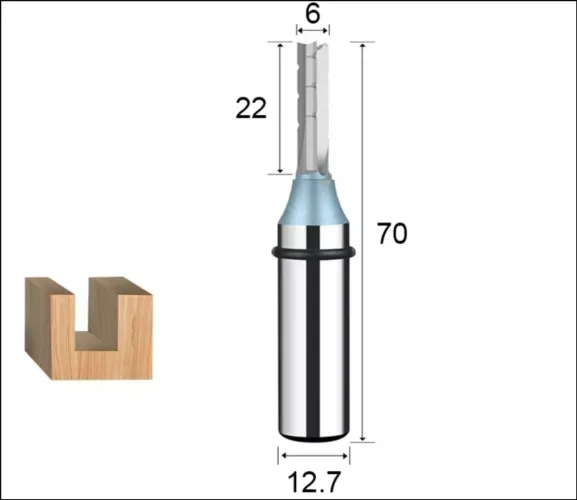 Fresa para CNC 6mmx1/2
