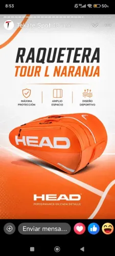 Raqueteira Head Thermobag Tour L 9R Laranja compart p/tênis NOVA ZERO ORIGINAL NO PLASTICO