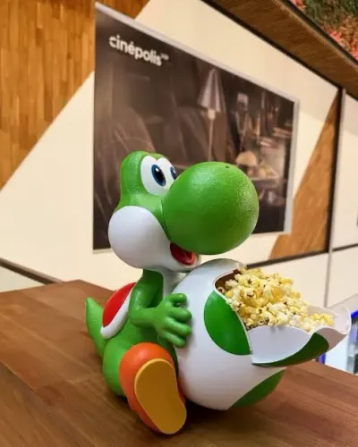 Balde de pipoca yoshi super mario bros