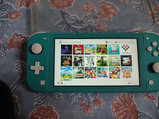 Nintendo Switch lite desbloqueado cartão cartão 500 gb troco