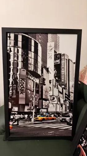 Trio de quadros decorativos New York
