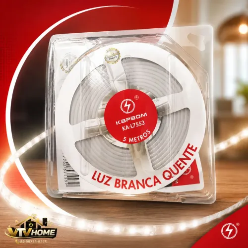 Fita Led Cabo Flexível e Fonte 12V + Entrega Grátis 
