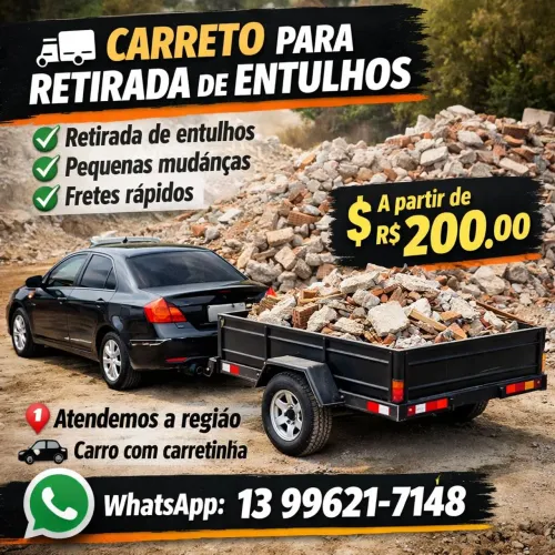 Carreto para retirada de entulhos