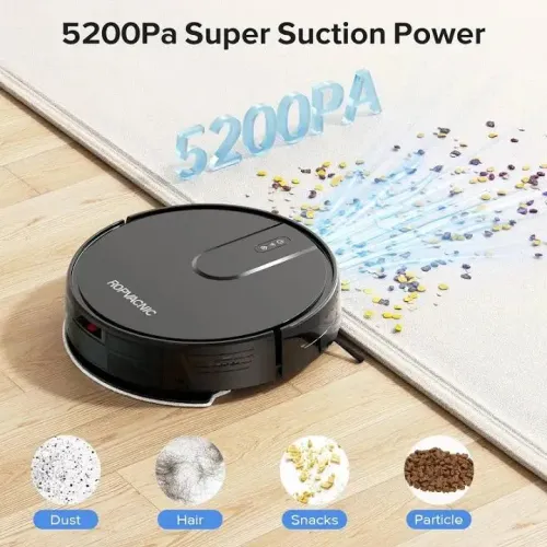 Aspirador Robô Ropvacnic S1 Com Wi-Fi, Varre e Passa Pano Para Casa Inteligente