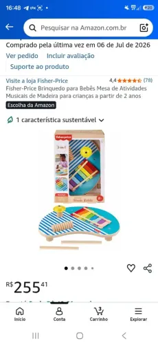 Brinquedo fisher price Novo 