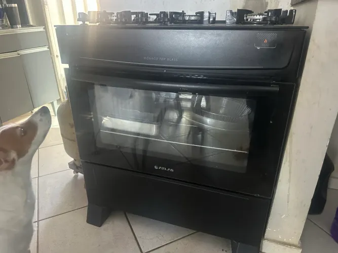 Fogão 5 bocas atlas vidro