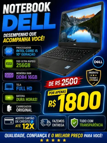 Notebook Dell i5/ 16GB/ SSD Nvme Ultra Rápido/ entrego parcelo