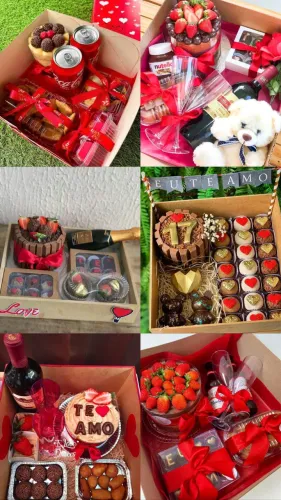 Cestas de doces dia dos namorados 