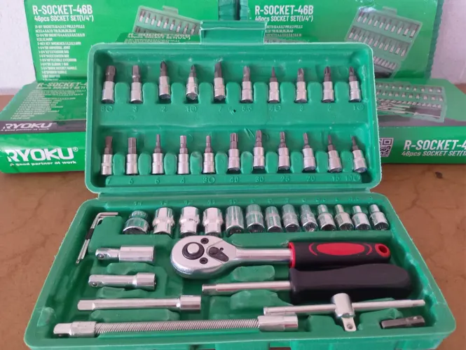 Conjunto de ferramentas catraca com 46 peças