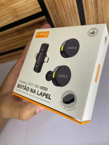 Microfone de Lapela Sem Fio a?Gold MCF-38D an6