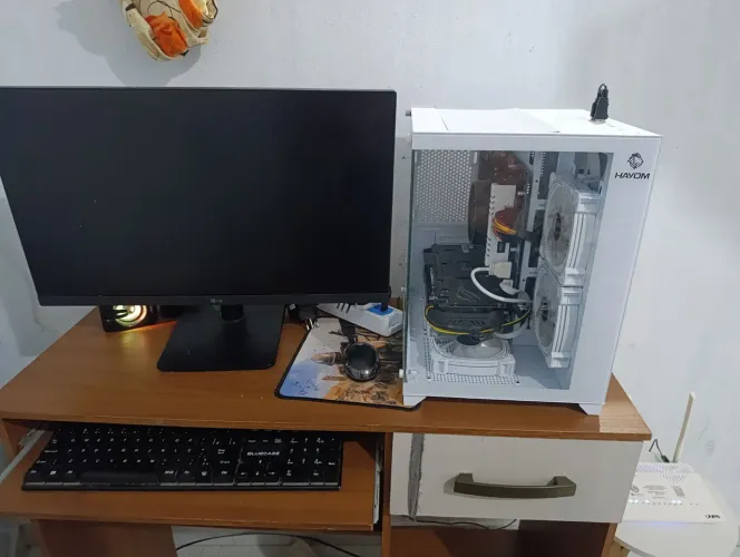Pc gamer completo HD 2 terá , SSD 512, habite aquário,  monitor gamer, placa de vídeo GTX 