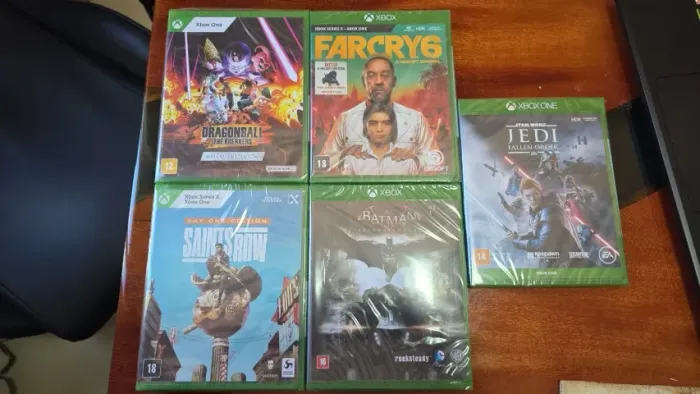 Jogos Novos e lacrados Xbox, Farcry6, Batman, DragonBall, Jedi e Saints Row