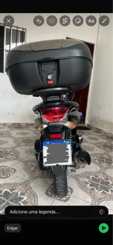Moto zeradinha de motor apenas alguns ralados moto em dia recibo e dut 
