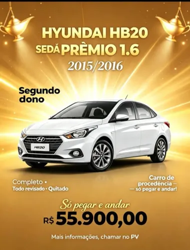 Hyundai HB20S Premium 1.6 Flex 16V Mec. 4P 2015