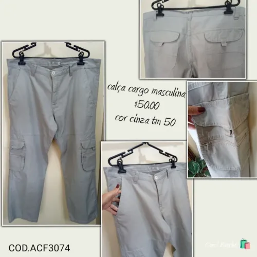 Calça cargo masculina
