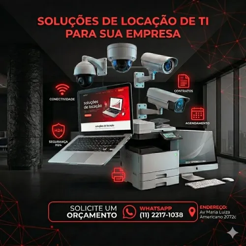 Sistema de segurança CFTV, impressora, PC e notebook
