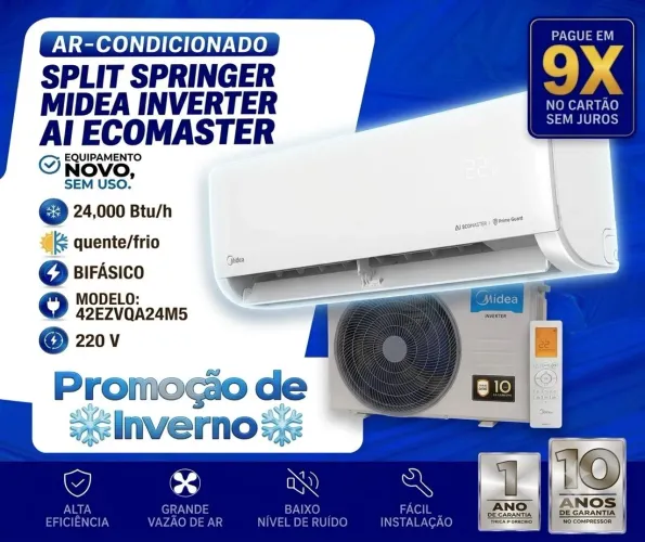 Ar condicionado Midea Ecomaster 24 mil Btus - Novo - 9X no Cartão