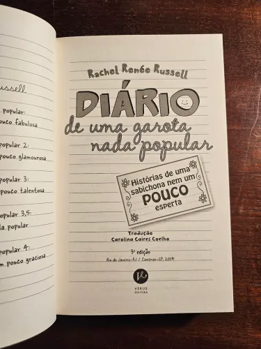 "Diário de uma Garota Nada Popular" - Volume 5 (Capa Dura)