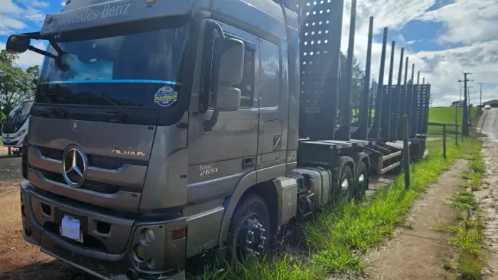 caminhão mb 2651 com bitrem florestal