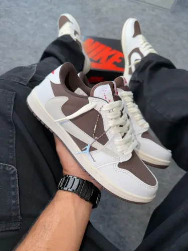 Tênis Nike Travis Cactus Jack Premium Masculino Cor: Bege/Branco - Disponível 38 ao 43