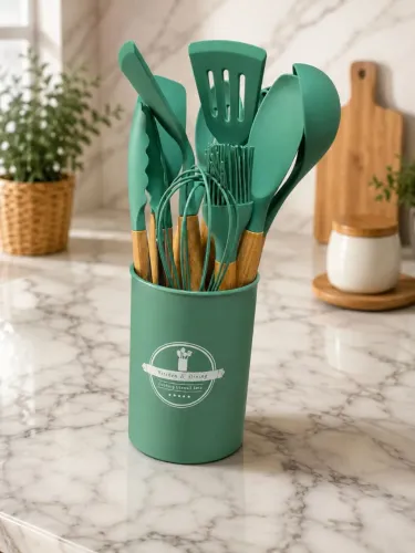 Kit de ultencilios pra cozinha com 12 peças