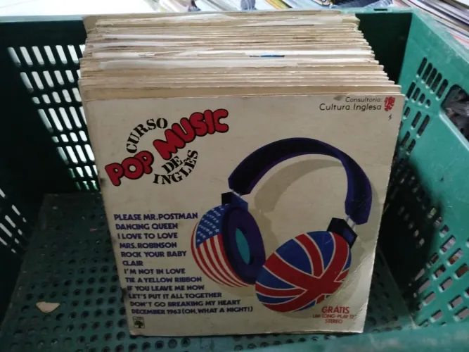 Raridade coleção completa Curso Pop Music de inglês 1966-30 LPs Vinil