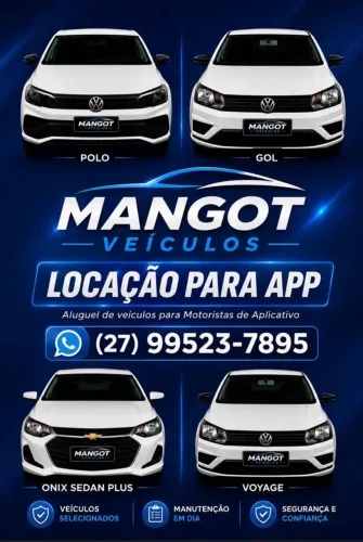 Aluguel veículos para Aplicativo