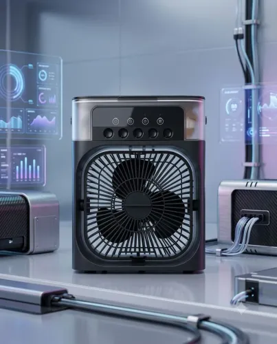 Mini Climatizador 600ml - Ar Fresco e Ambiente Mais Agradável<br>