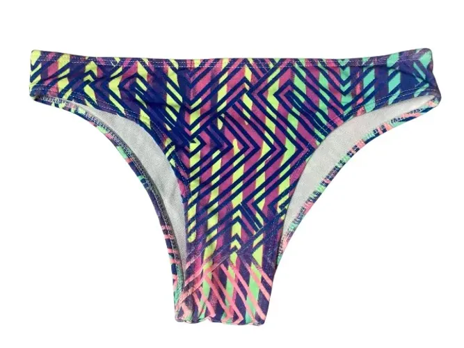 Parte de Baixo de Biquíni Geométrico Neon Vibrante, Tamanho M