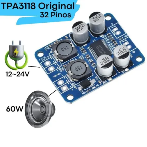Módulo amplificador tpa3118 1x 60w original
