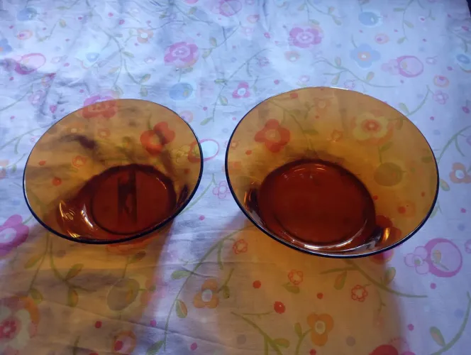 Par de 2 Tigelas Duralex Âmbar Antigo - Bowls Vidro Temperado (vendo o par ou cada)
