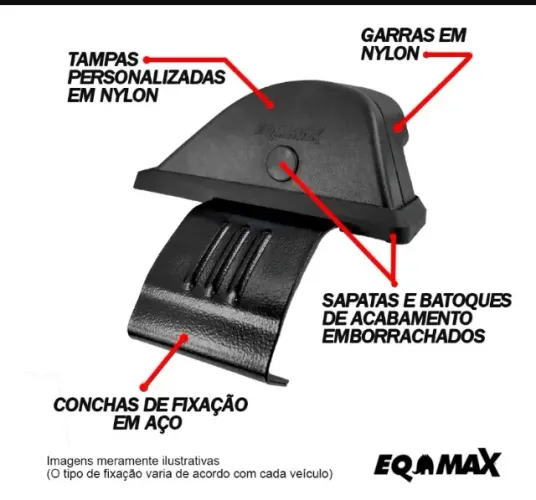 Rack de Teto Eqmax para VW Up 